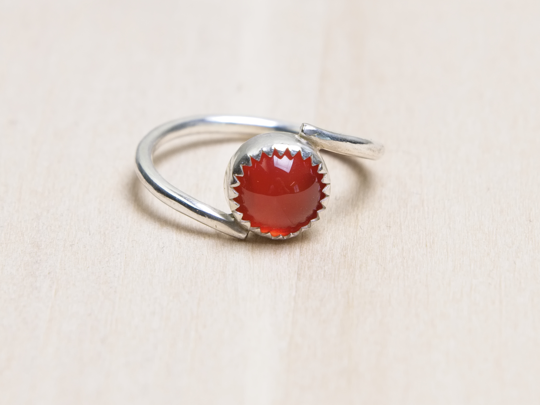 Sterling ring med carnelian