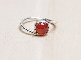 Sterling ring med carnelian