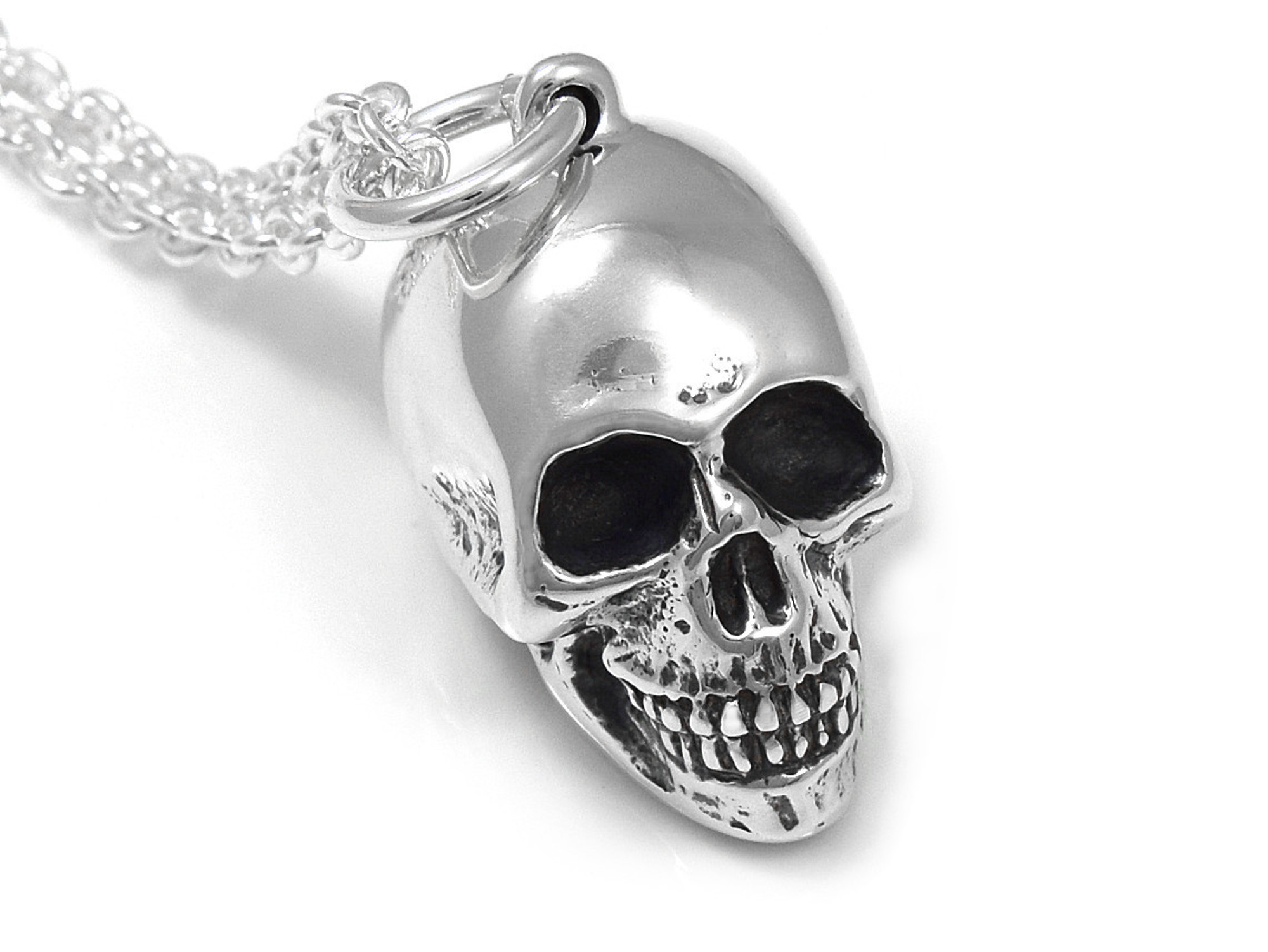 Döskalle Halsband, Rock Smycke i Silver
