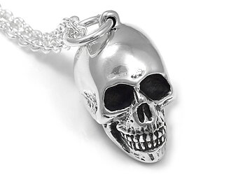 Döskalle Halsband, Rock Smycke i Silver