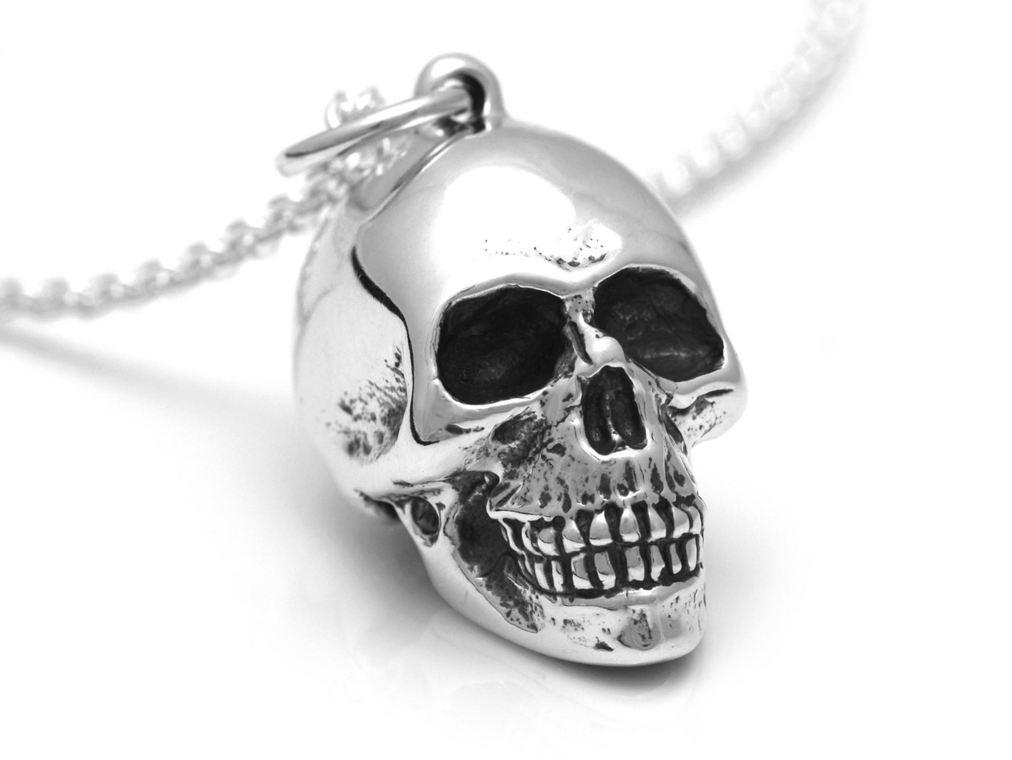 Döskalle Halsband, Rock Smycke i Silver - 4
