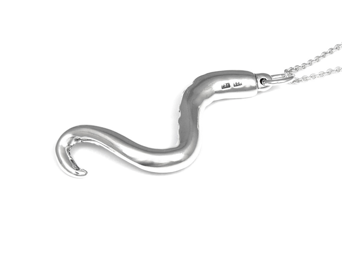 Bläckfisktentakel Halsband, Tentakel Smycke i Silver - 5