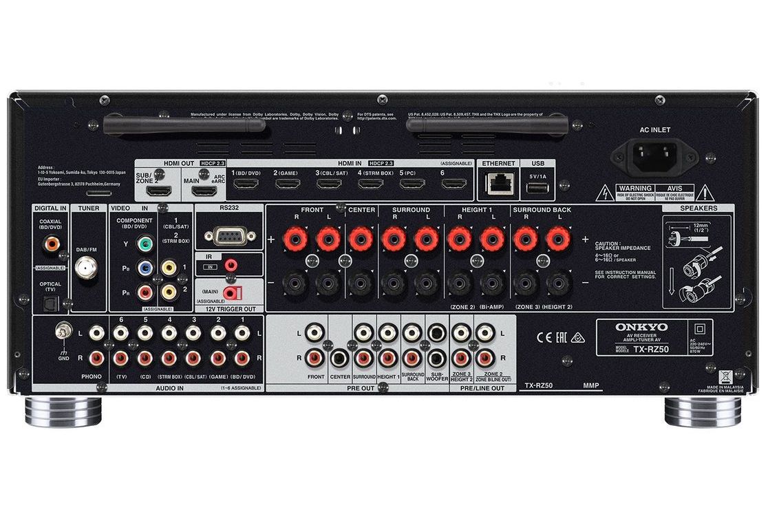 Onkyo TX-RZ50 9.2-Channel THX Certified AV Receiver - 4