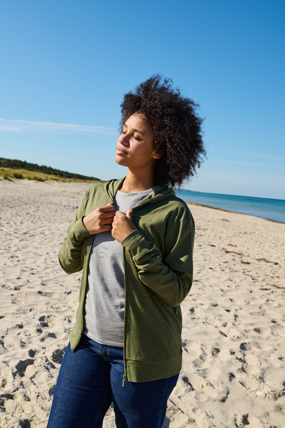 Hoodie Jersey Tunn med dragkedja - Unisex - Neutral - Fairtrade & EKO GOTS - 6 olika färger