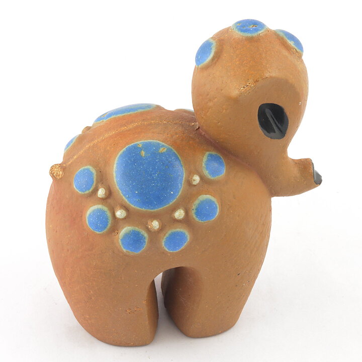 Britt-Louise Sundell (Ringo 1960s) Brown Modernistic Elephant 10 cm