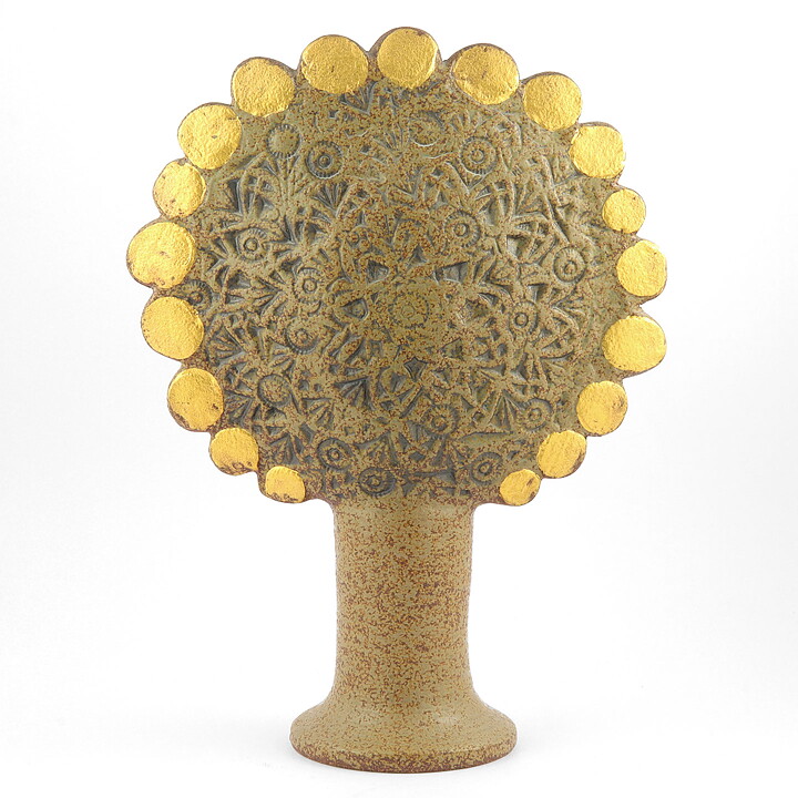Lisa Larson (1968) Large Golden Tree with Bird 38 cm
