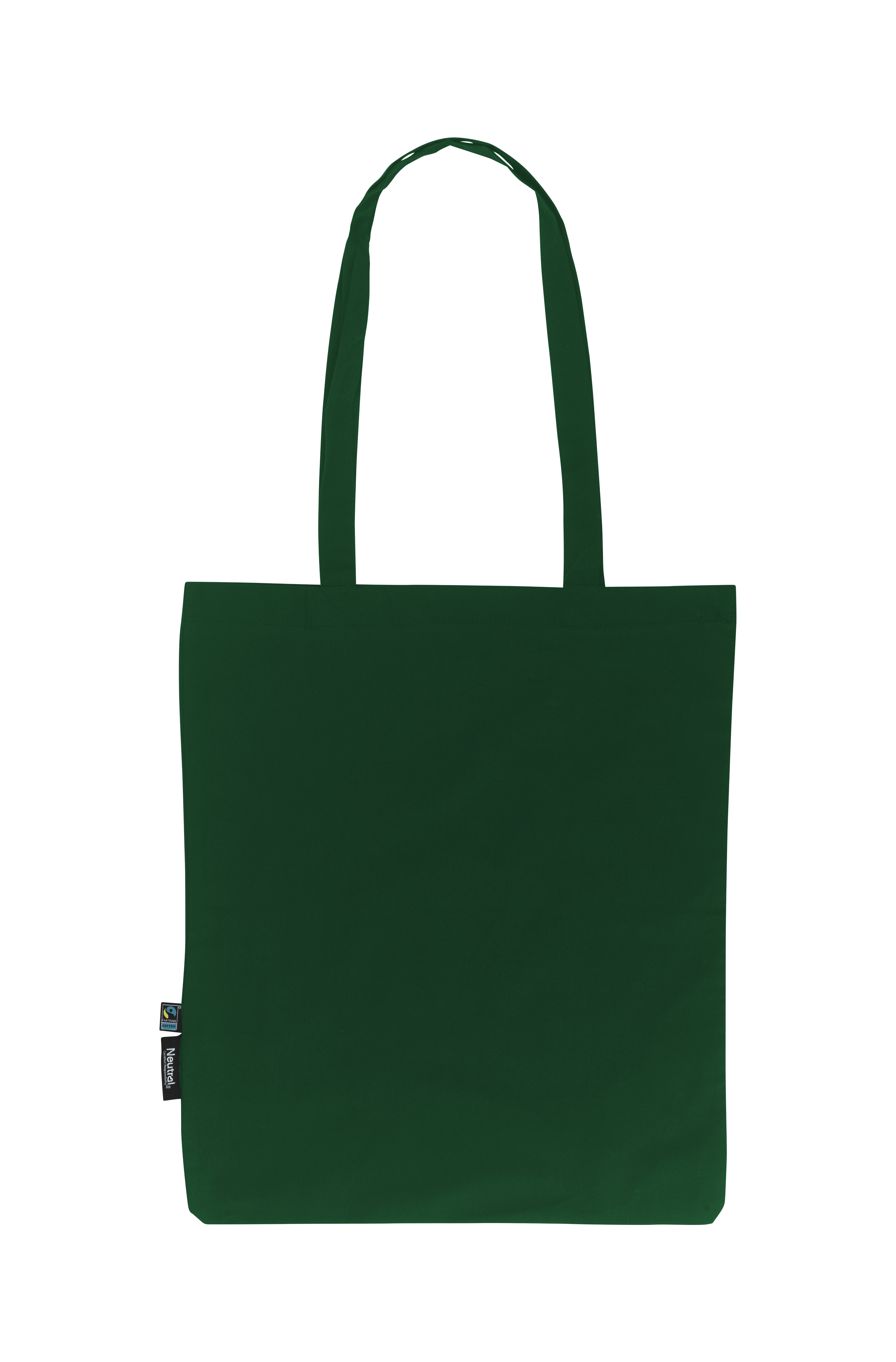 Tygkasse med långa handtag - Tunn modell -  Neutral - Fairtrade & EKO GOTS - 14 olika färger - 10