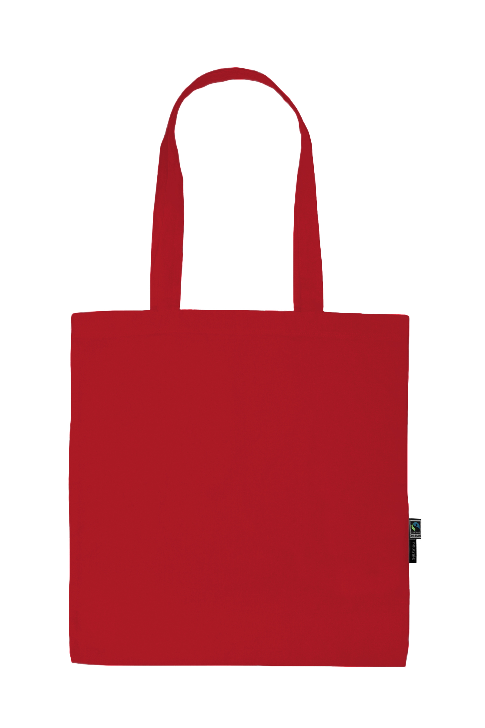 Tygkasse med långa handtag - Tunn modell -  Neutral - Fairtrade & EKO GOTS - 14 olika färger - 5