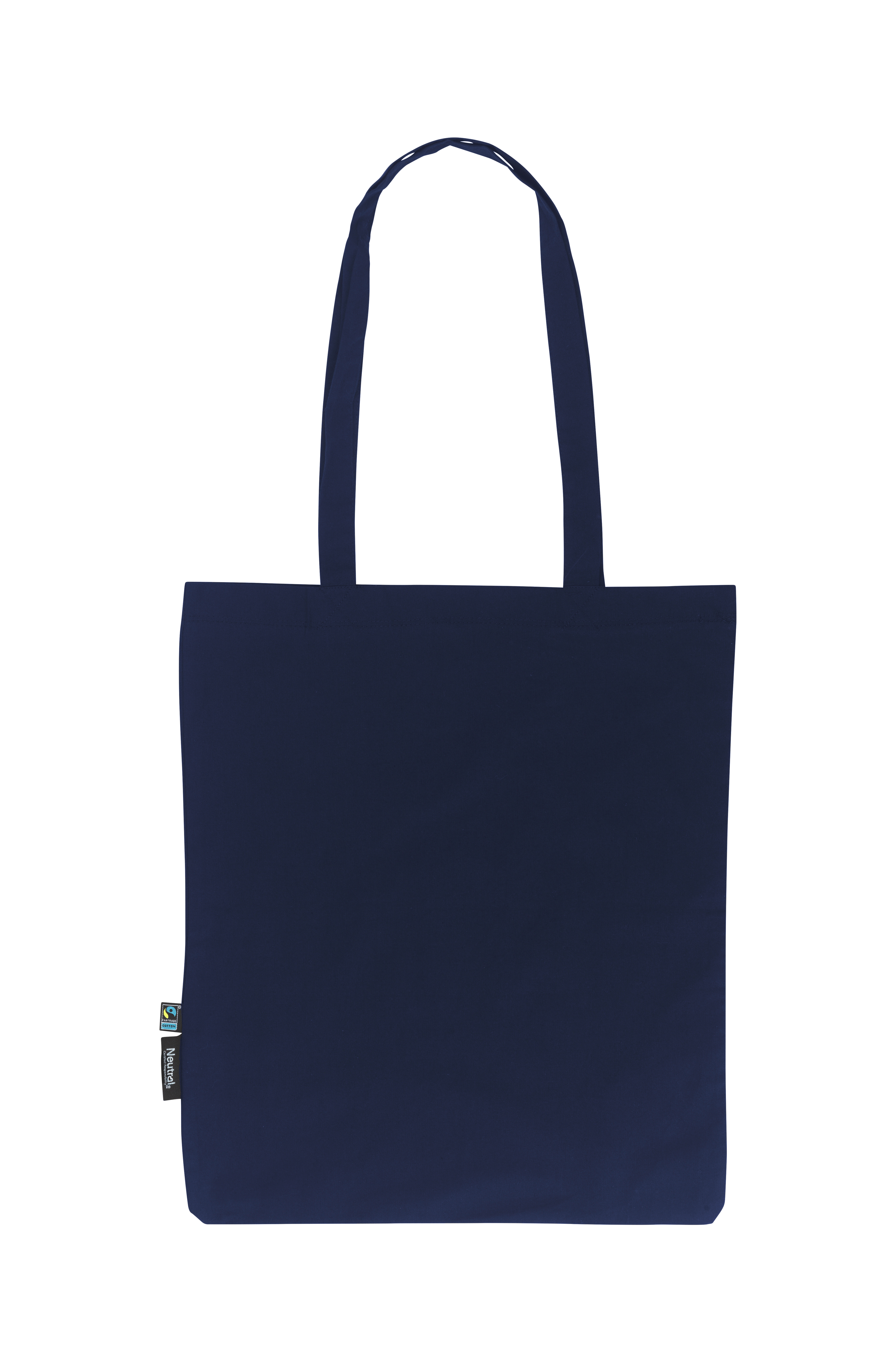 Tygkasse med långa handtag - Tunn modell -  Neutral - Fairtrade & EKO GOTS - 14 olika färger - 4