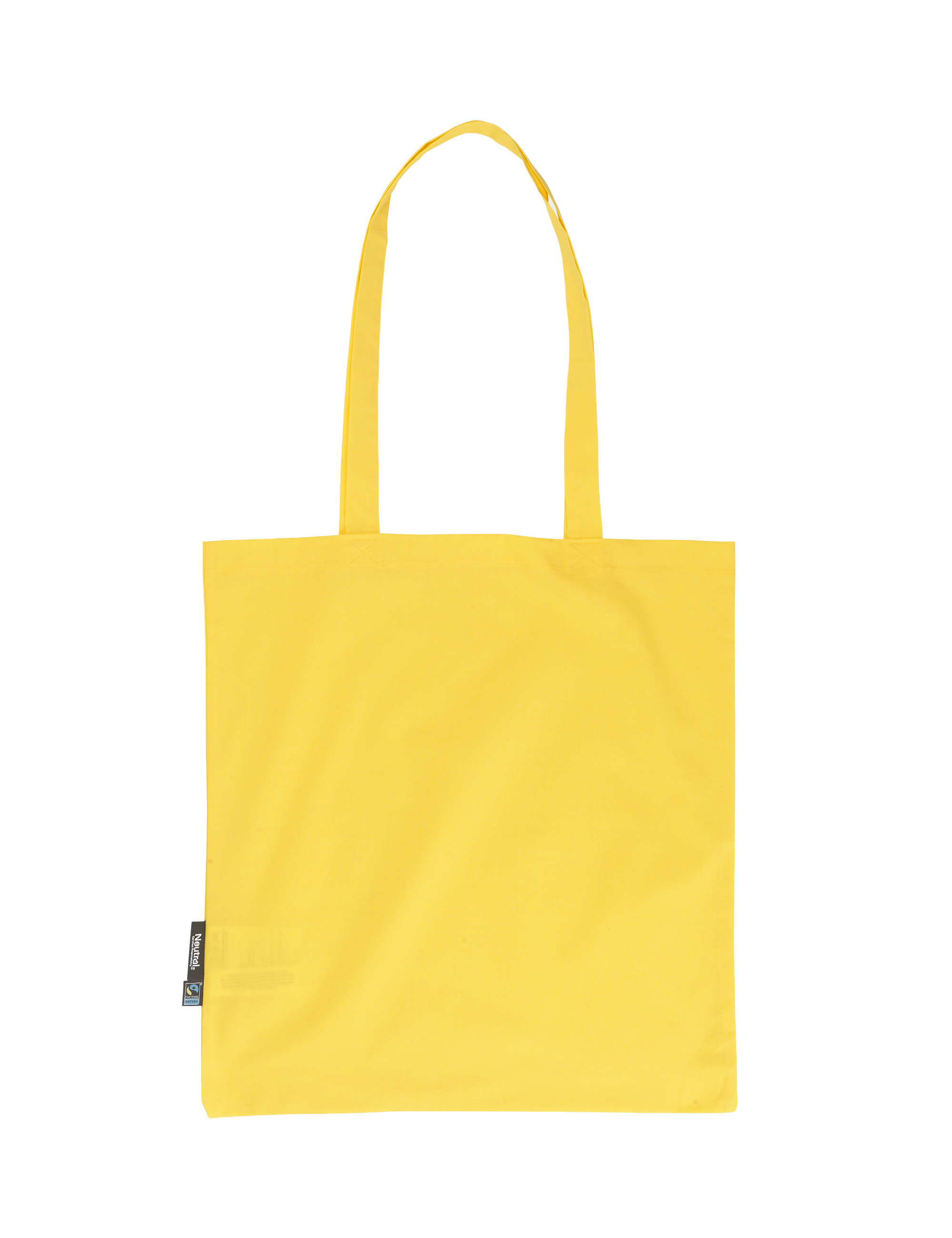 Tygkasse med långa handtag - Tunn modell -  Neutral - Fairtrade & EKO GOTS - 14 olika färger - 15
