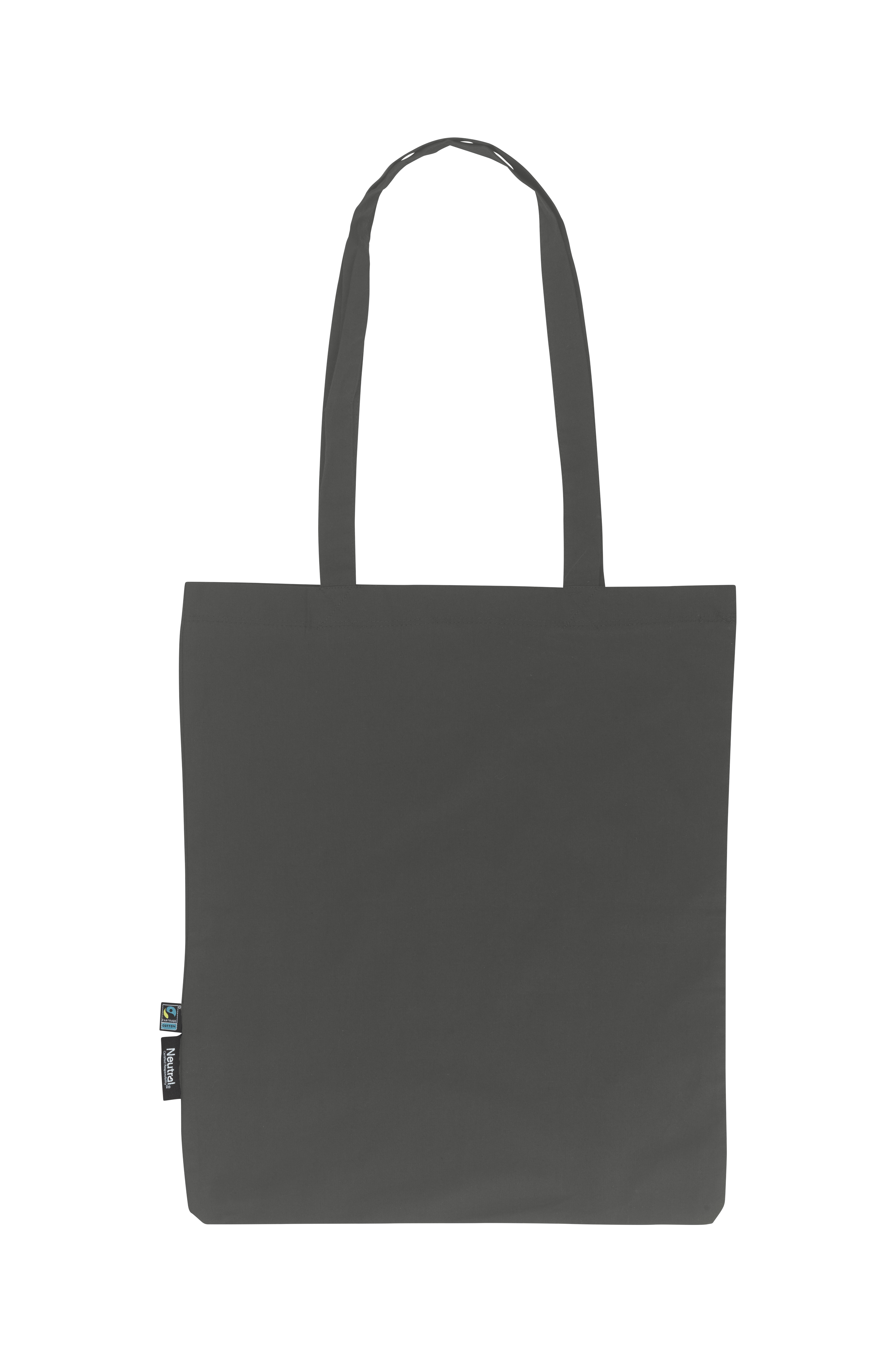 Tygkasse med långa handtag - Tunn modell -  Neutral - Fairtrade & EKO GOTS - 14 olika färger - 6