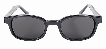 KD's The Original Bikers Blank Schwarz / Smoke farbige Gläser