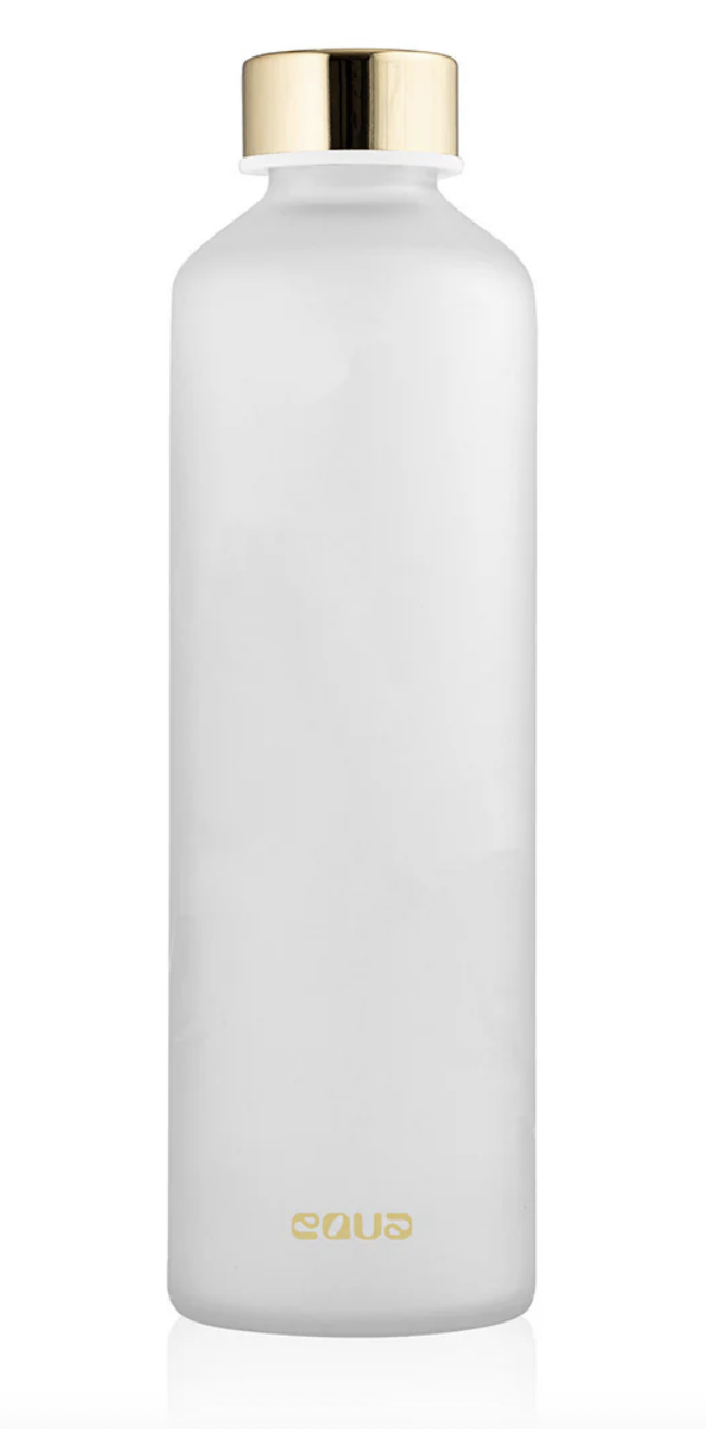 Vandflaske glas 750ml White Velvet Edition - EQUA