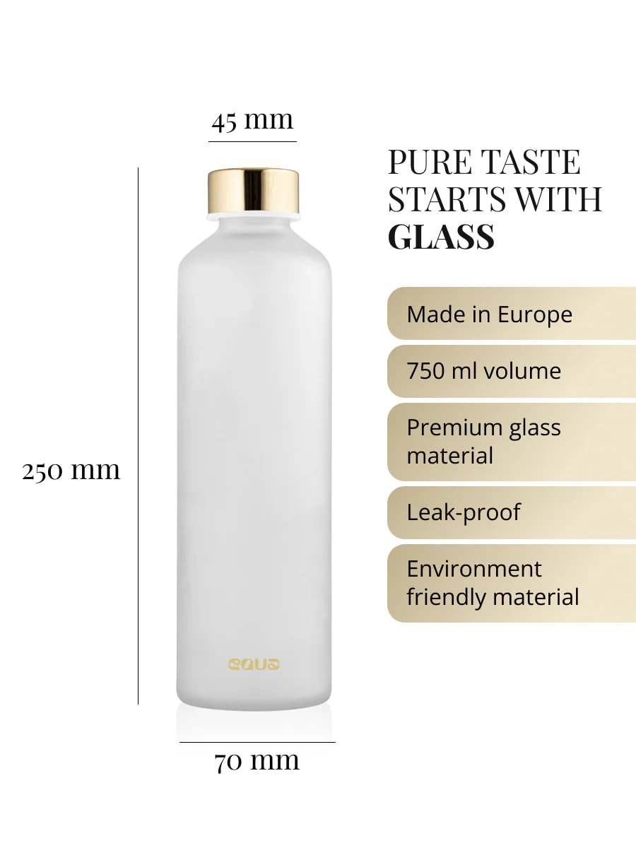 EQUA glasflaske miljøvenlig vandflaske af glas