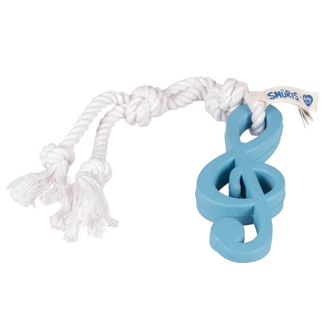 DuvoPlus Hundleksak Smurf Harmony Not/Rep 42x6x2,5cm Blå/Vit - 3