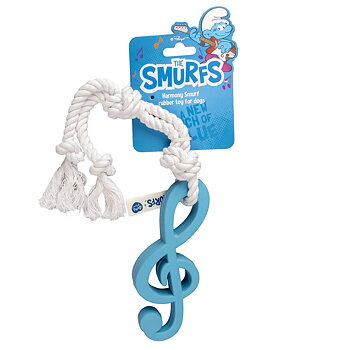 DuvoPlus Hundleksak Smurf Harmony Not/Rep 42x6x2,5cm Blå/Vit
