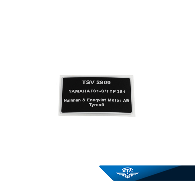 Typenschild Yamaha FS1-S / Typ 381 TSV 2900
