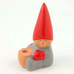 Lisa Larson (Santa's Family 1980s) Sitting Elf Candleholder 14 cm
