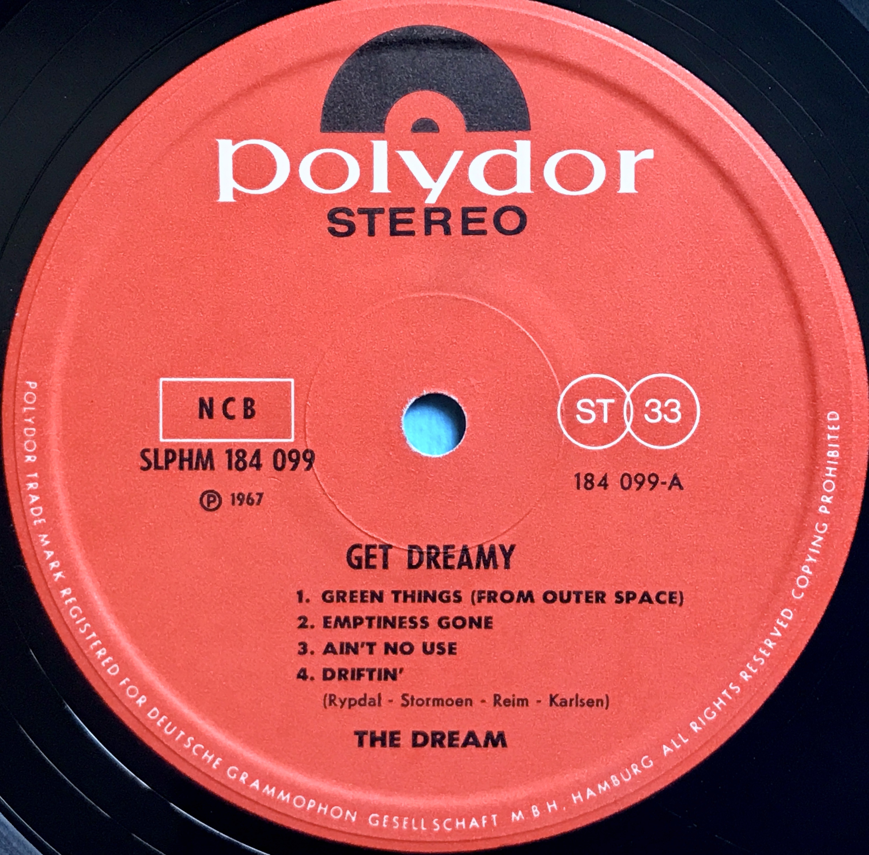 The DREAM - Get dreamy Norway-orig LP 1967 - 3