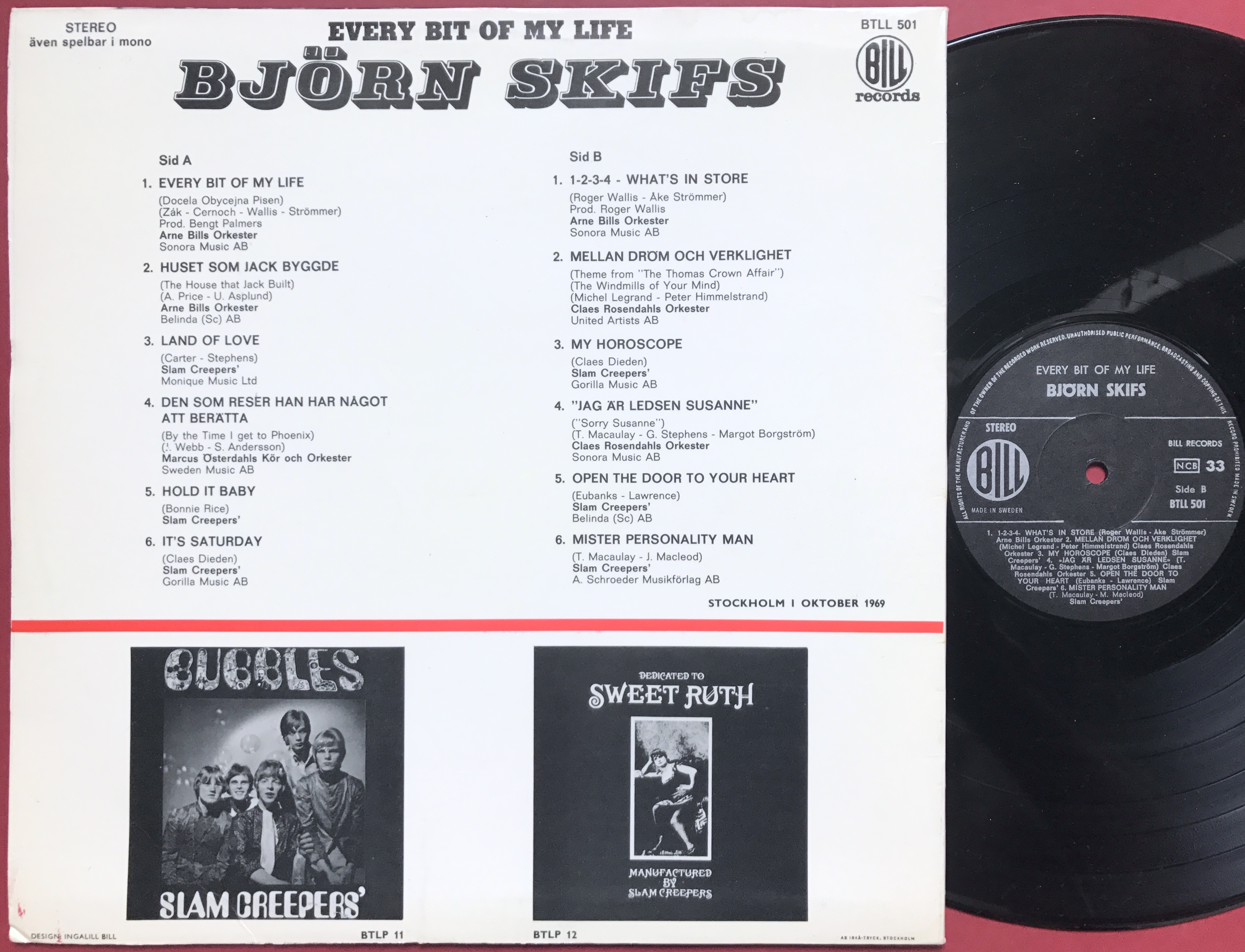 BJÖRN SKIFS - Every bit of my life Swe-orig LP 1970 - 2