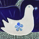 シルヴィア・レウショヴィウス  青い鳥の陶板   Wall Plaque   1970年代