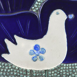 Sylvia Leuchovius (1970s) Blue Studio Bird Wall Plaque 30 cm