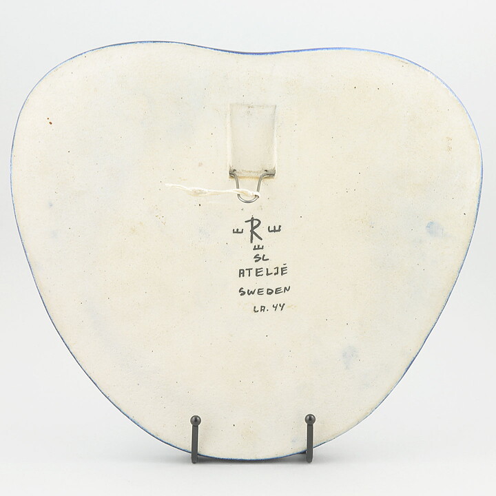 シルヴィア・レウショヴィウス  青い鳥の陶板   Wall Plaque   1970年代