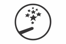 Symboletiket – Fantasy – selvklæbende etiket med fantasy-symbol til mærkning af hylder og materialer.