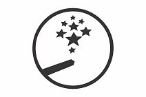 Symboletikett – Fantasy – selvklebende etikett med fantasy-symbol for merking av hyller og materiale.