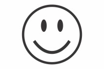Symboletiket – Humor – selvklæbende etiket med humor-symbol til mærkning af hylder og materialer.