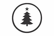 Symboletikett – Julebøker – selvklebende etikett med julesymbol for merking av hyller og materiale.