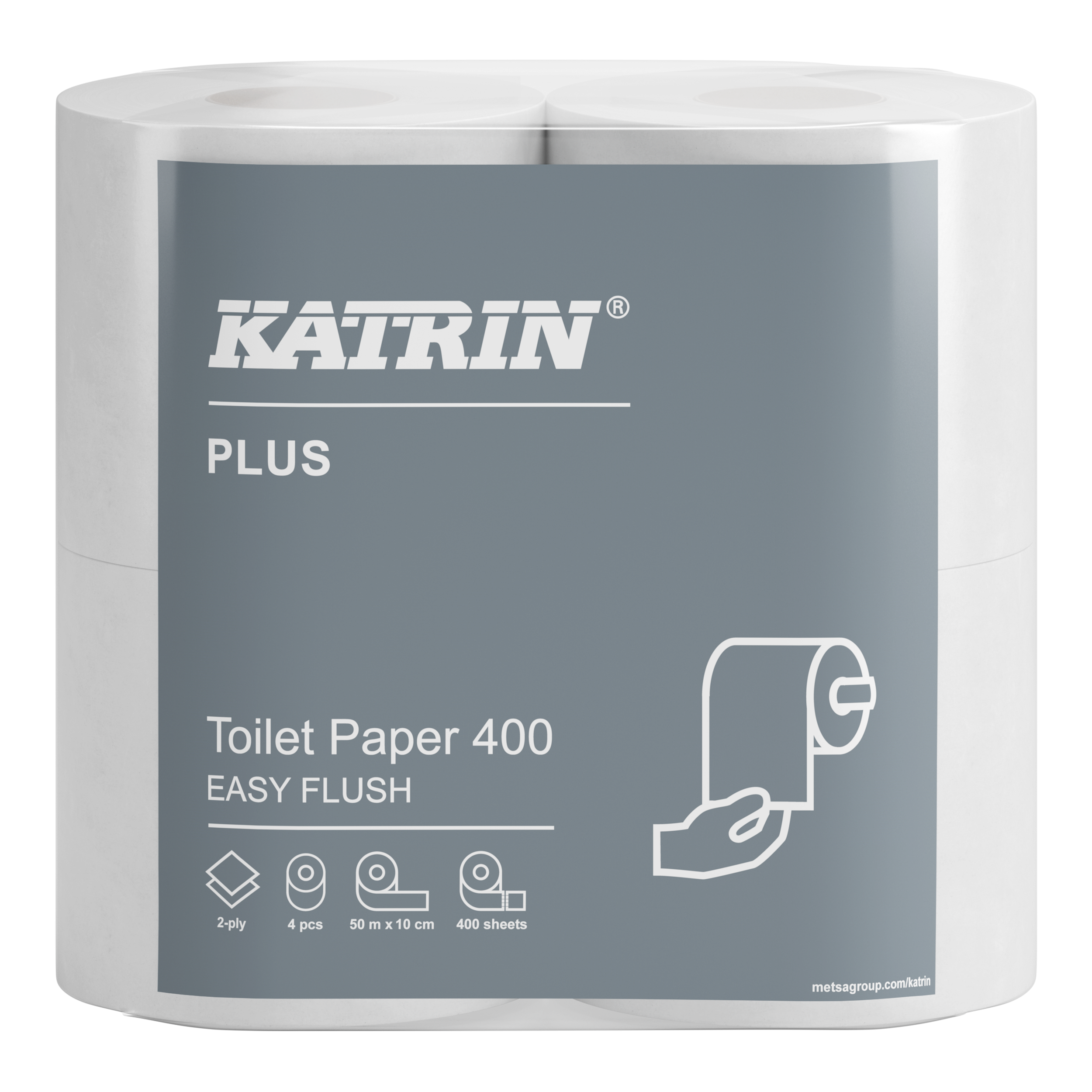 Katrin Plus Toalettrulle 400 2-lager, EasyFlush