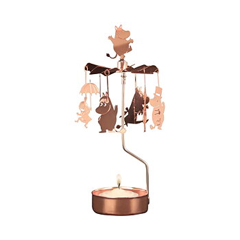Rotary Candle Holder Moomin family, copper