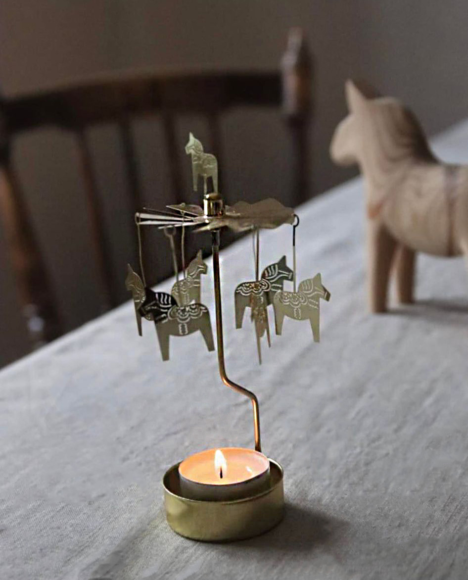 Änglaspel Dalahäst, guld - 2