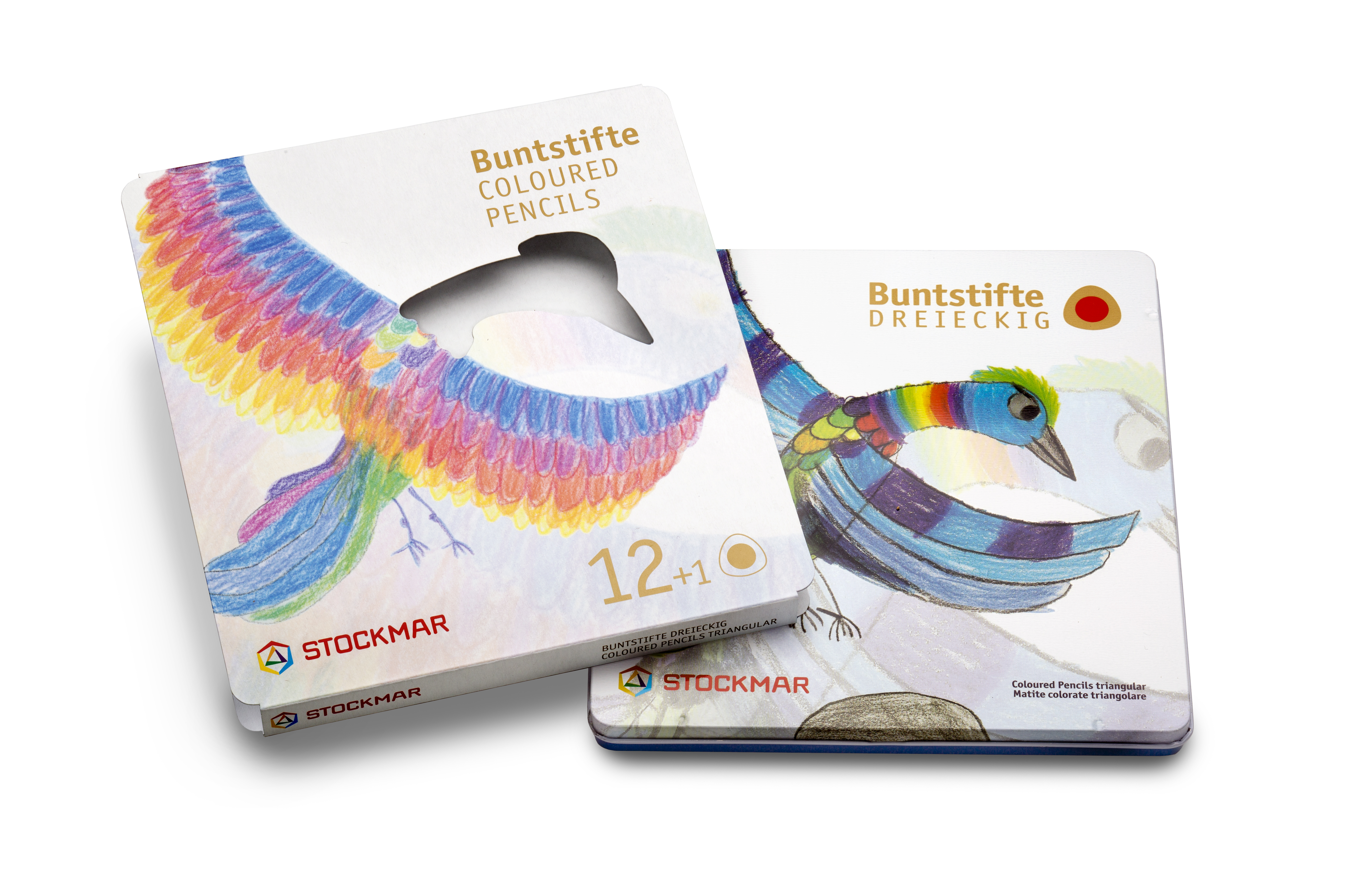 Stockmar Färgpennor TRIANGELFORMADE 12-pack + 1 st grafitpenna 