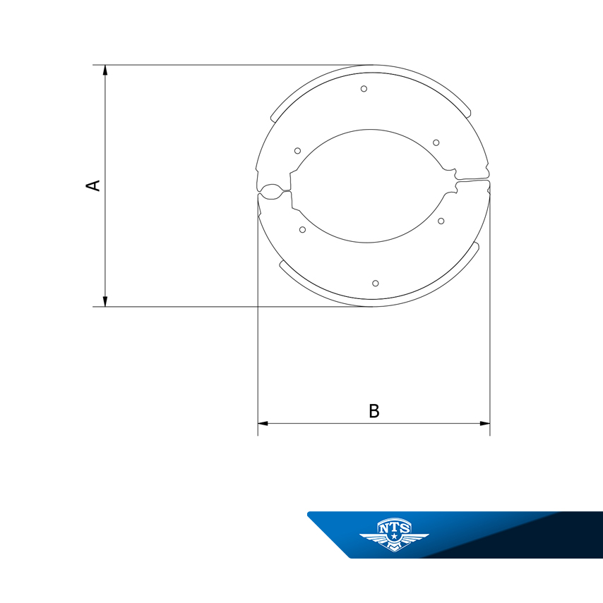 Bremsbacken für Monark 90mm (J1023) - 2