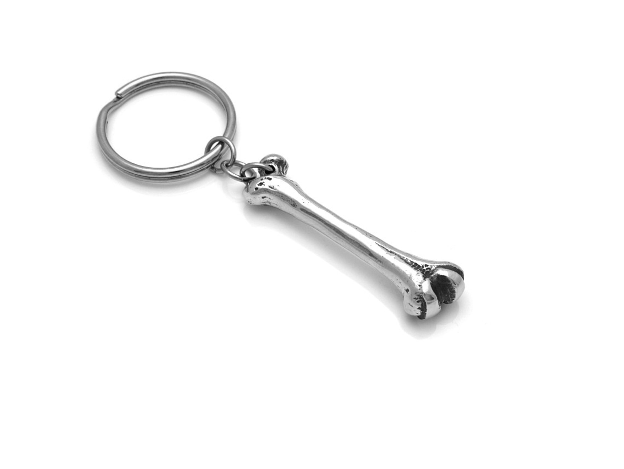 Lårben Nyckelring, Skelett Accessoar, Anatomi Nyckelhållare i Tenn och Stål - 3
