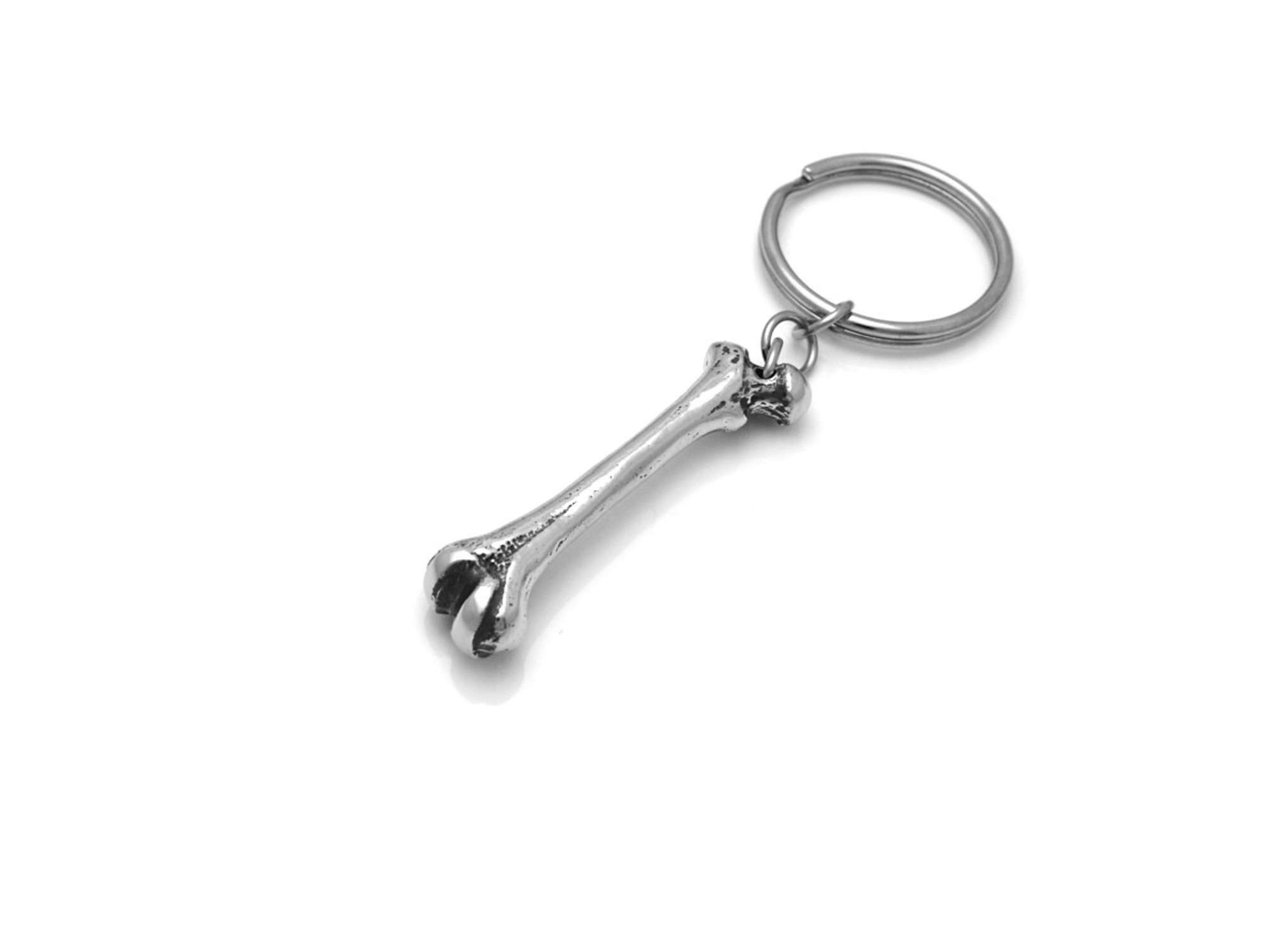 Lårben Nyckelring, Skelett Accessoar, Anatomi Nyckelhållare i Tenn och Stål - 4