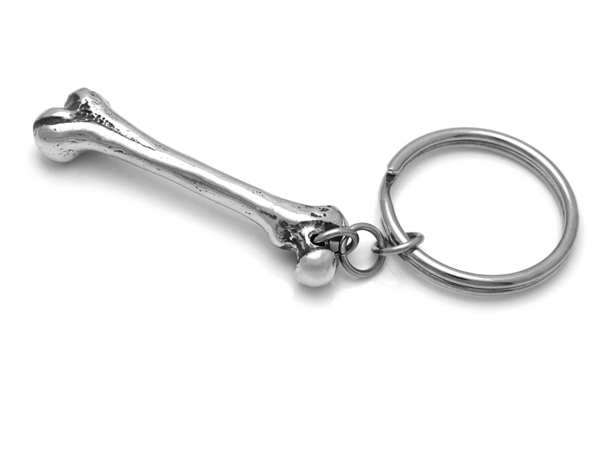 Lårben Nyckelring, Skelett Accessoar, Anatomi Nyckelhållare i Tenn och Stål - 5
