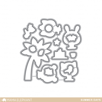 MAMA ELEPHANT-SUMMER DAYS STAMP & DIE SET