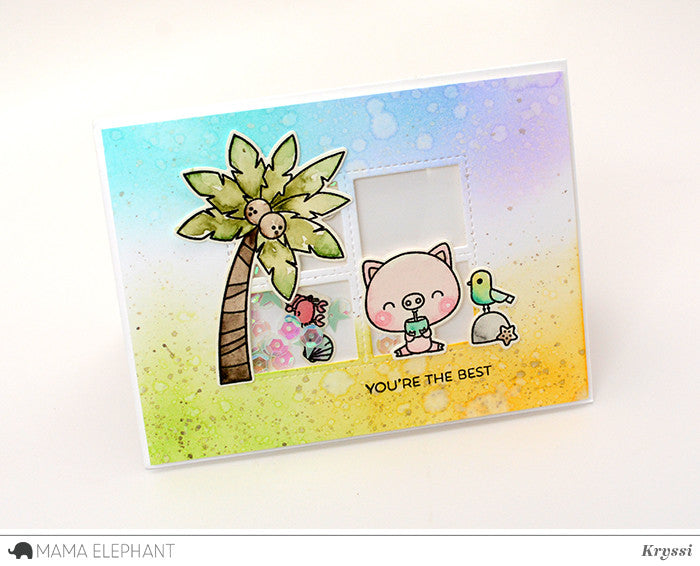  MAMA ELEPHANT - SUMMER DAYS  STAMP & DIE SET - 3
