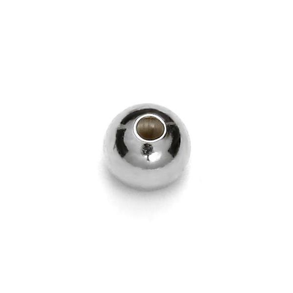 Metallpärla rund 4 mm sterling silver 10 st