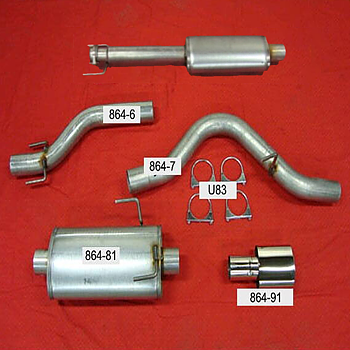 3" Sport exhaust cat back 2 muffler