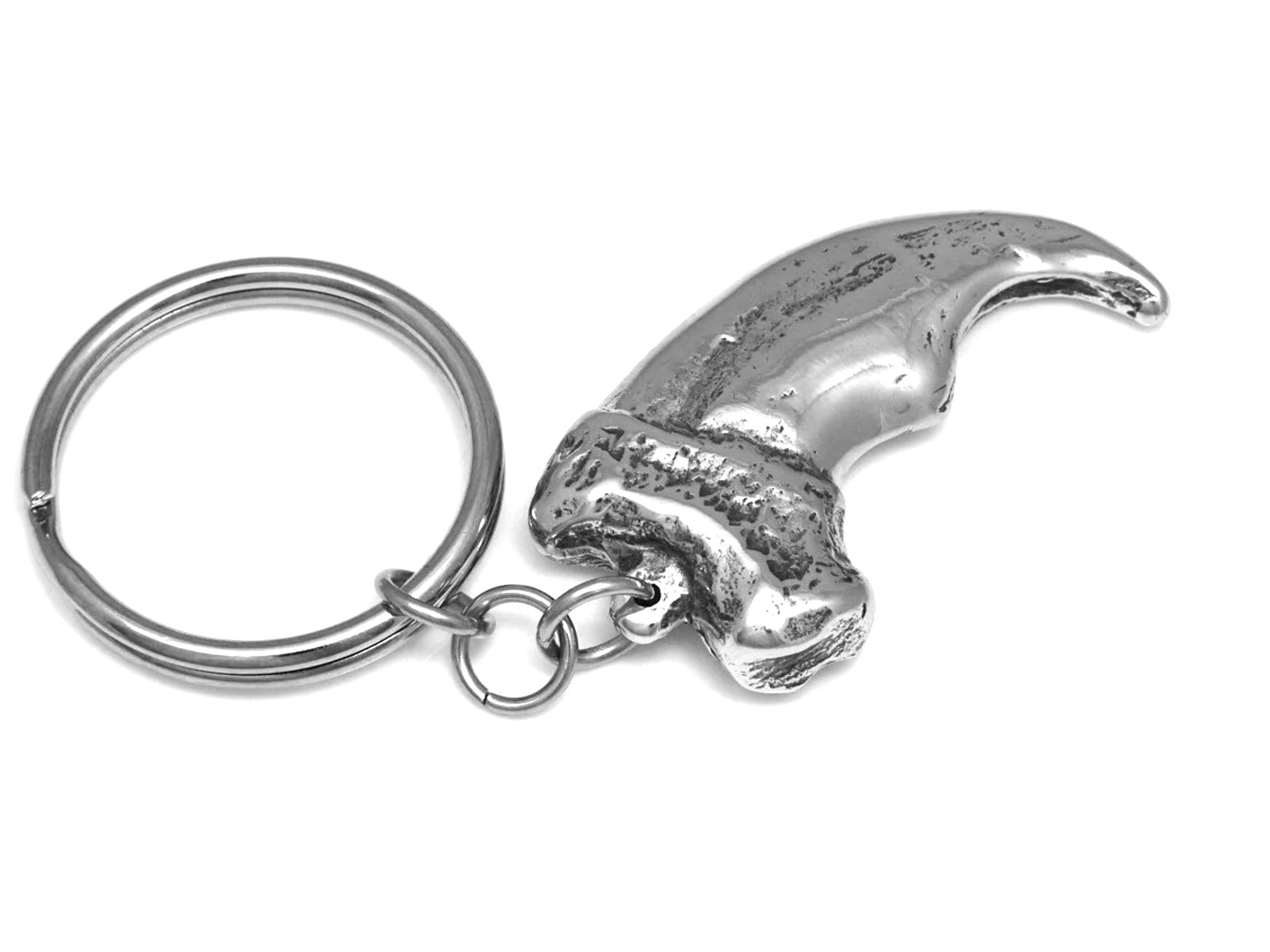 Isbjörnsklo Nyckelring, Isbjörn Accessoar, Djur Nyckelhållare i Tenn och Stål - 2