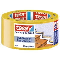 TESA BYGGETAPE SPVC 67001 GUL 33MX50MM ( 1 stk )