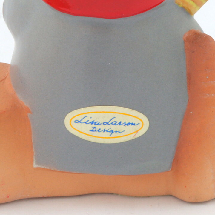 Lisa Larson (Santa's Family 1980s) Elf with Cat Candleholder 15 cm