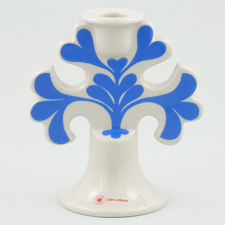 Lisa Larson (1982) Floral Candleholder 13 cm  [Sample Images]