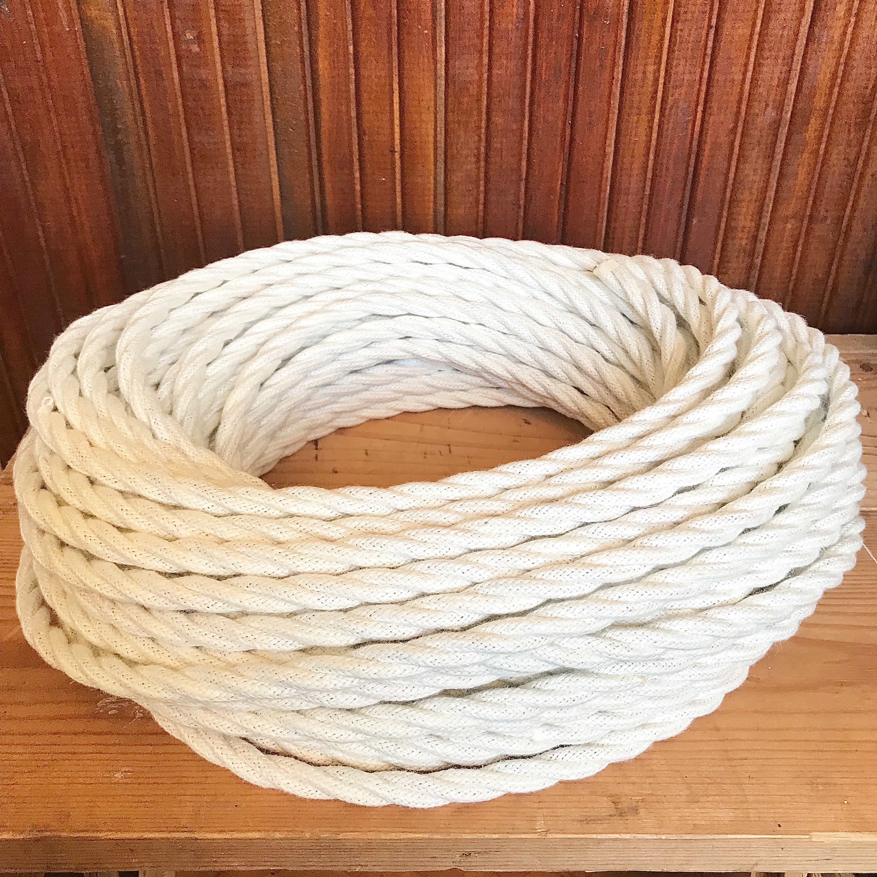 Twisted textile cable for surface mounting linen - 0.5 m - 3 x 1.5 mm²