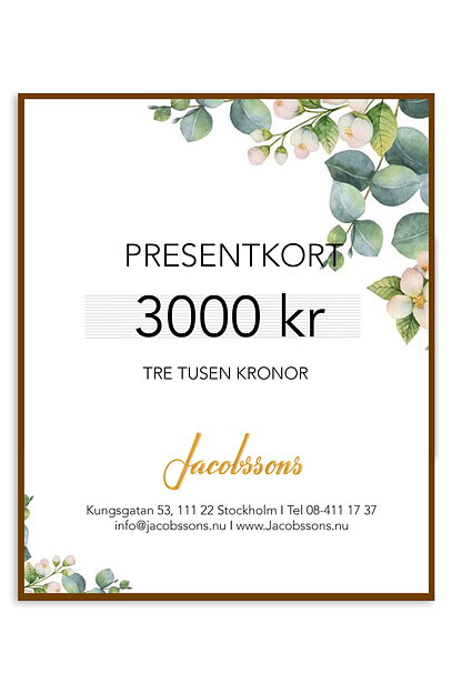 Presentkort 3000 kronor