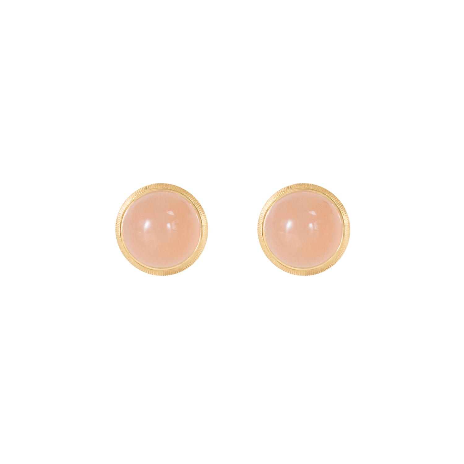 Lotus Pienet korvakorut poskipuna Moonstone